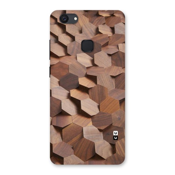 Uplifted Wood Hexagons Back Case for Vivo V7 Plus