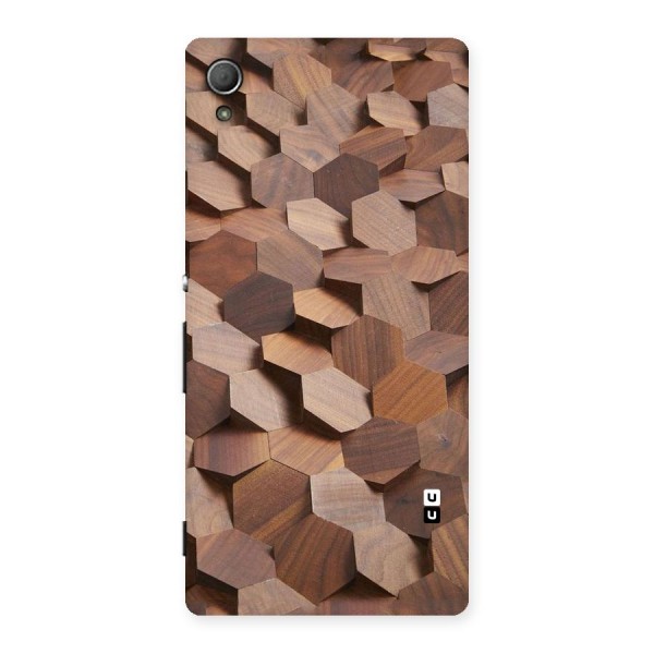 Uplifted Wood Hexagons Back Case for Xperia Z3 Plus