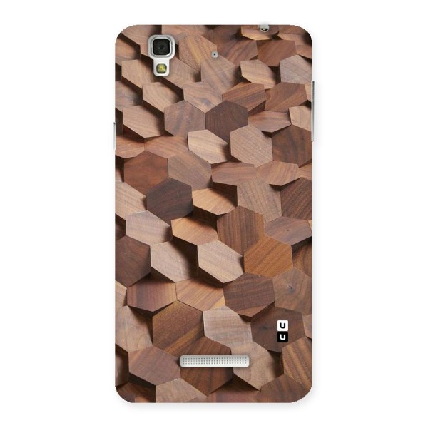 Uplifted Wood Hexagons Back Case for YU Yureka Plus