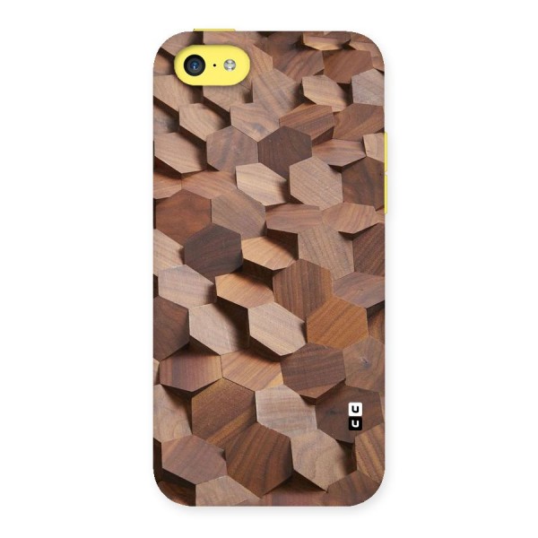 Uplifted Wood Hexagons Back Case for iPhone 5C