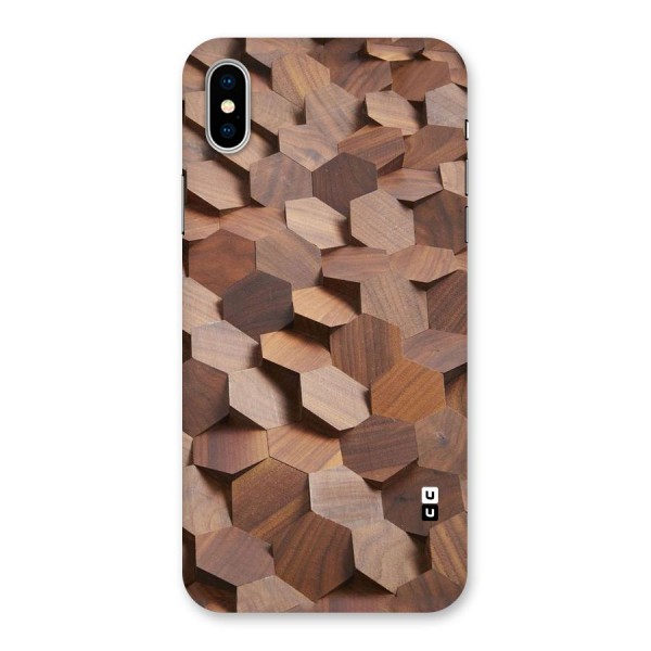 Uplifted Wood Hexagons Back Case for iPhone X