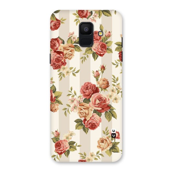 Vintage Color Flowers Back Case for Galaxy A6 (2018)