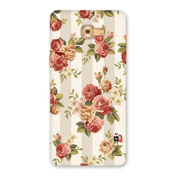 Vintage Color Flowers Back Case for Galaxy C9 Pro