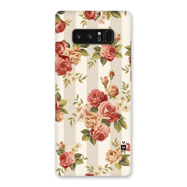 Vintage Color Flowers Back Case for Galaxy Note 8
