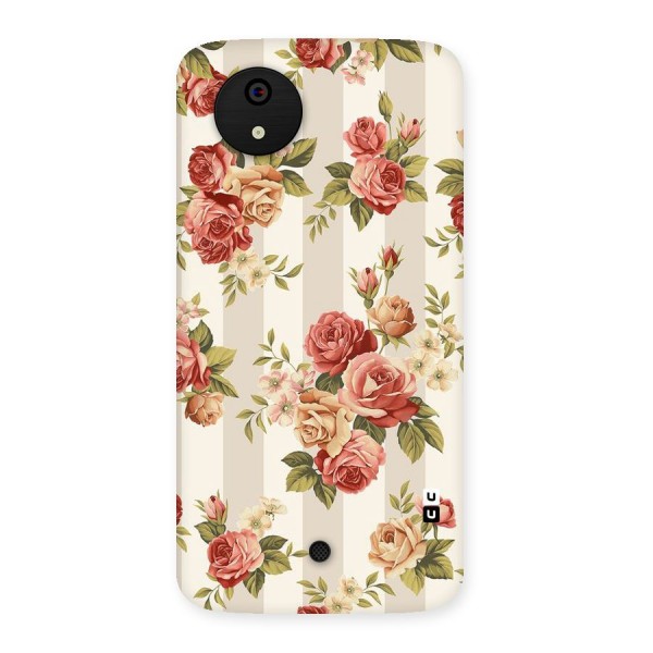 Vintage Color Flowers Back Case for Micromax Canvas A1
