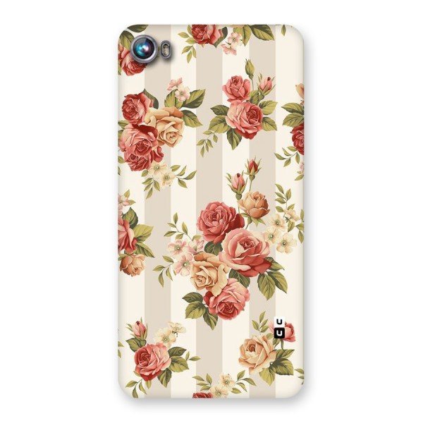 Vintage Color Flowers Back Case for Micromax Canvas Fire 4 A107