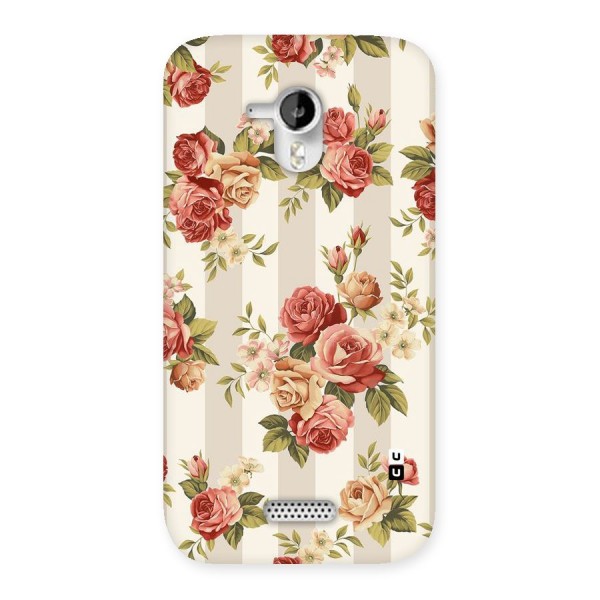 Vintage Color Flowers Back Case for Micromax Canvas HD A116