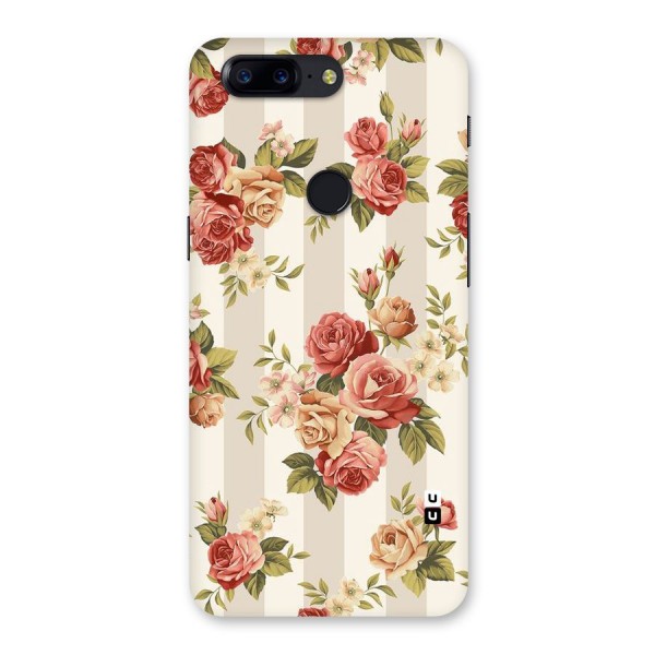 Vintage Color Flowers Back Case for OnePlus 5T