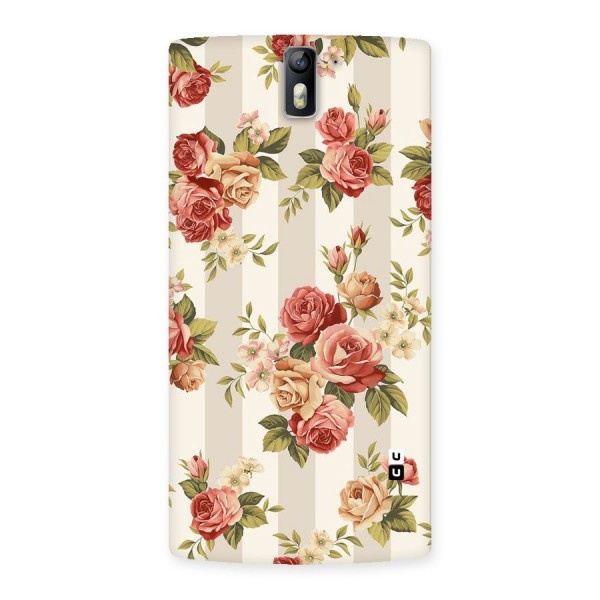 Vintage Color Flowers Back Case for One Plus One