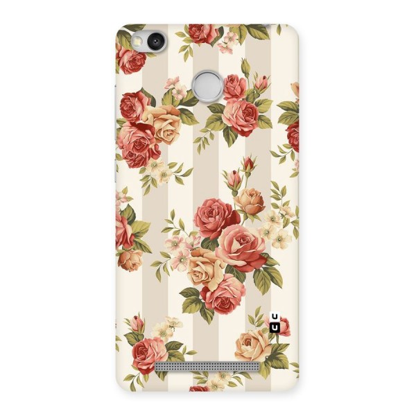 Vintage Color Flowers Back Case for Redmi 3S Prime