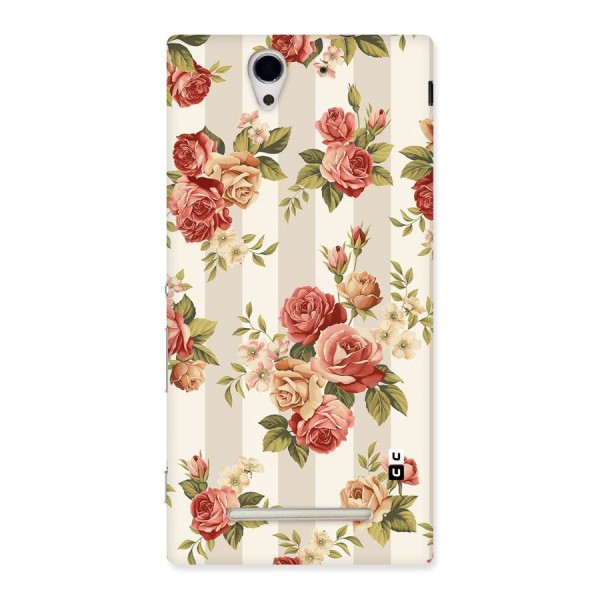 Vintage Color Flowers Back Case for Sony Xperia C3