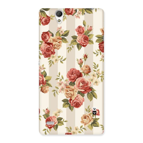 Vintage Color Flowers Back Case for Sony Xperia C4