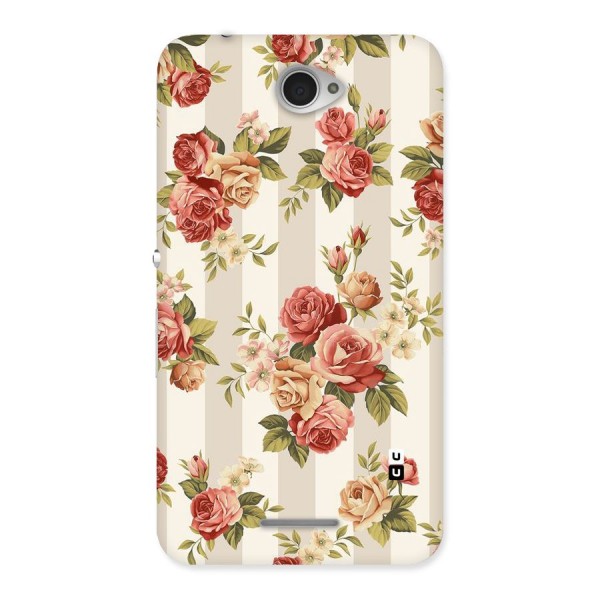 Vintage Color Flowers Back Case for Sony Xperia E4