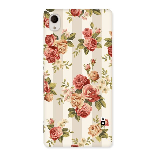 Vintage Color Flowers Back Case for Sony Xperia M4