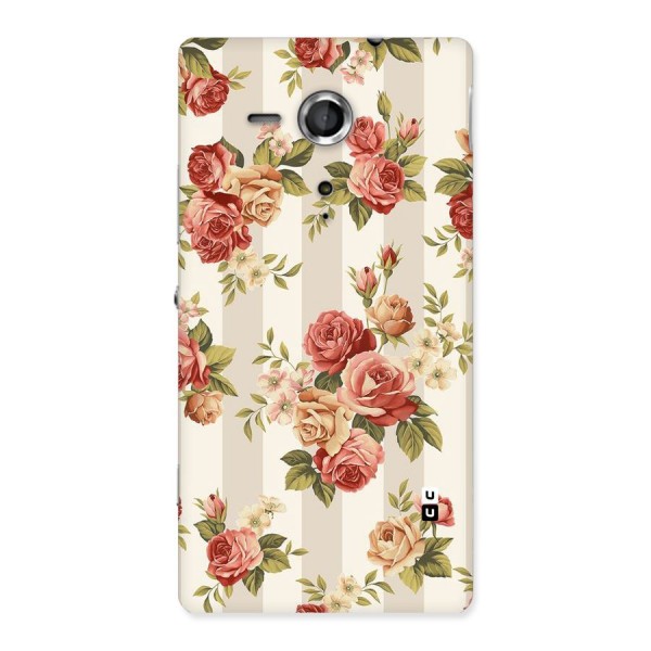Vintage Color Flowers Back Case for Sony Xperia SP
