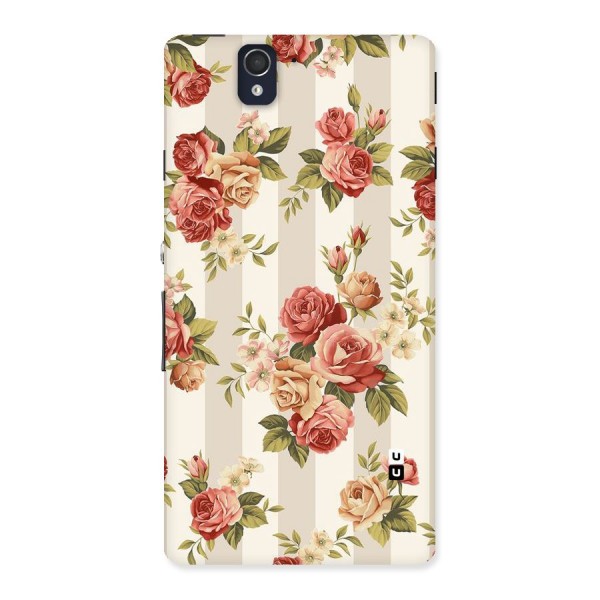 Vintage Color Flowers Back Case for Sony Xperia Z