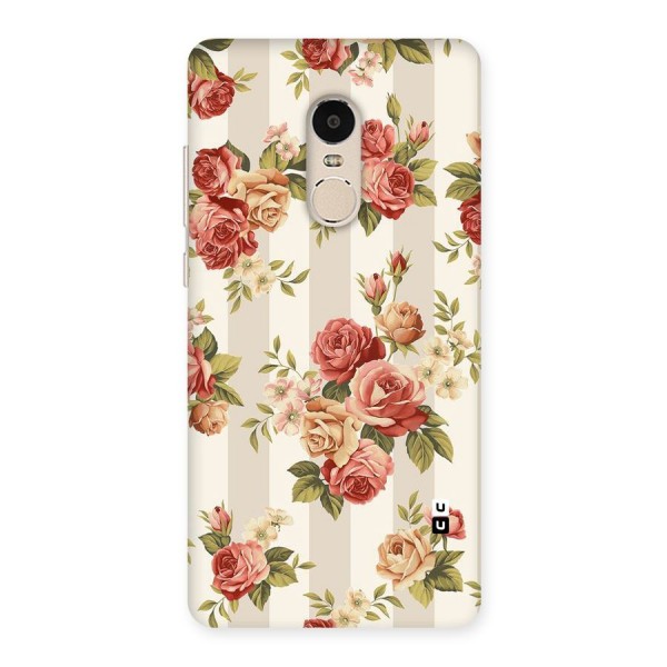 Vintage Color Flowers Back Case for Xiaomi Redmi Note 4