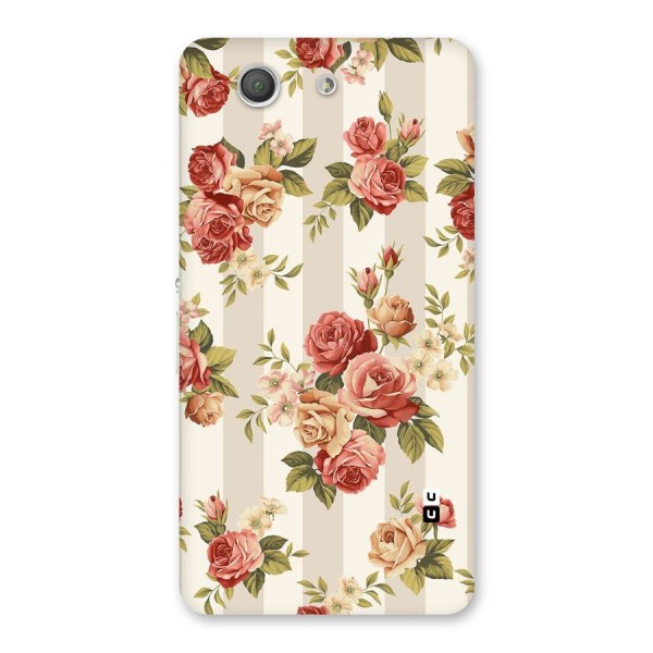 Vintage Color Flowers Back Case for Xperia Z3 Compact