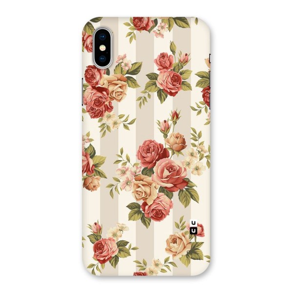 Vintage Color Flowers Back Case for iPhone XS