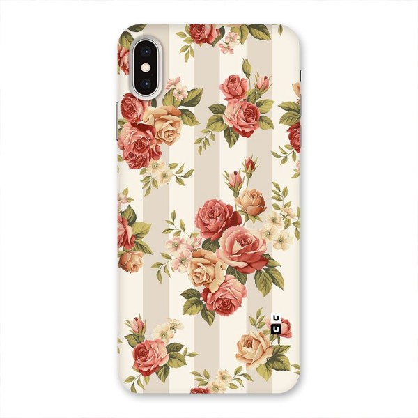 Vintage Color Flowers Back Case for iPhone XS Max