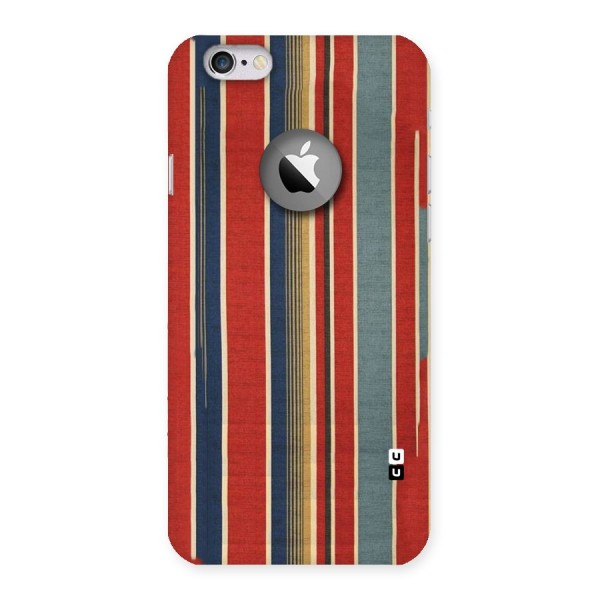 Vintage Disort Stripes Back Case for iPhone 6 Logo Cut