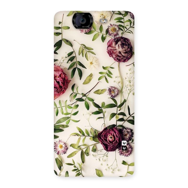 Vintage Rust Floral Back Case for Canvas Knight A350