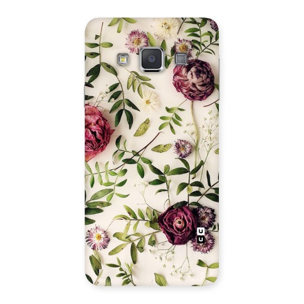 Vintage Rust Floral Back Case for Galaxy A3