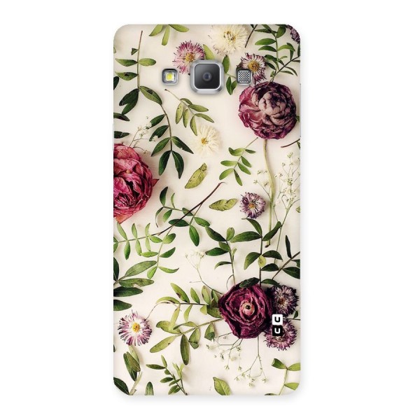 Vintage Rust Floral Back Case for Galaxy A7