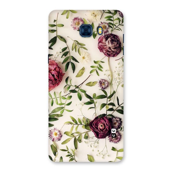 Vintage Rust Floral Back Case for Galaxy C7 Pro