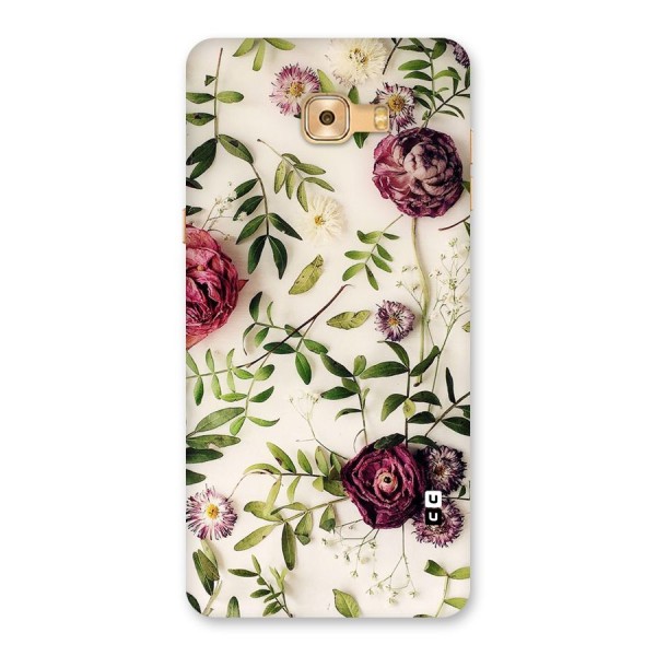 Vintage Rust Floral Back Case for Galaxy C9 Pro