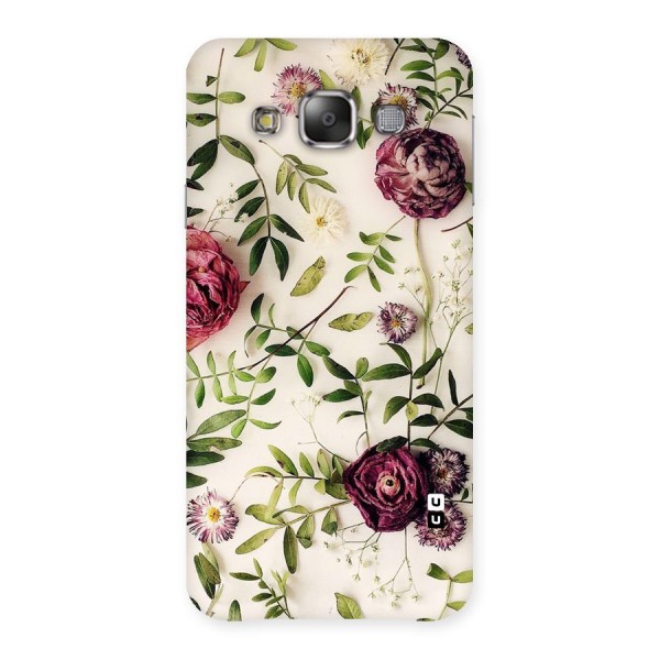 Vintage Rust Floral Back Case for Galaxy E7