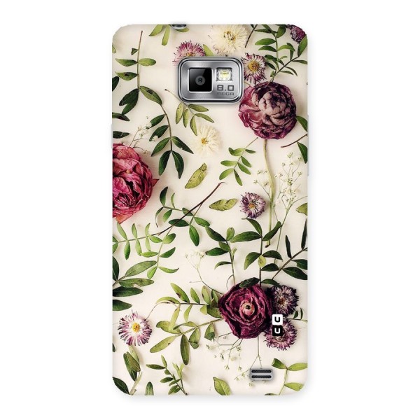 Vintage Rust Floral Back Case for Galaxy S2