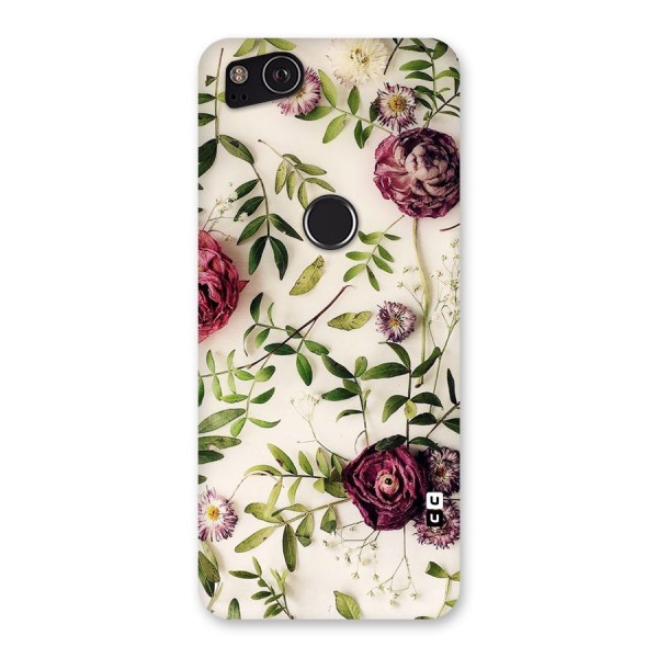 Vintage Rust Floral Back Case for Google Pixel 2