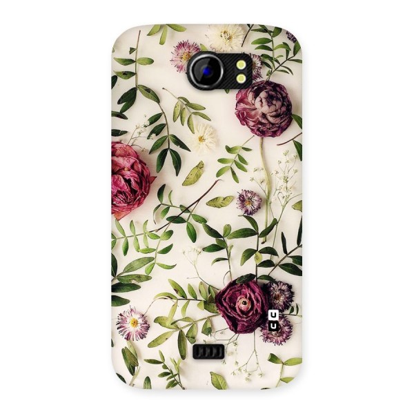 Vintage Rust Floral Back Case for Micromax Canvas 2 A110