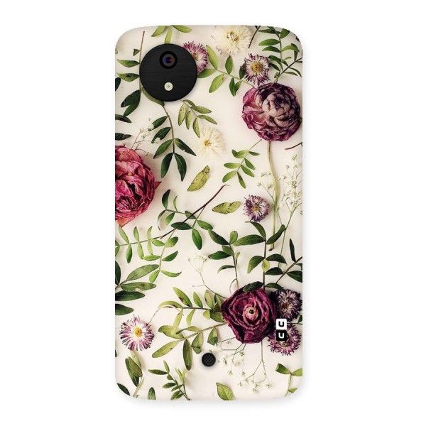 Vintage Rust Floral Back Case for Micromax Canvas A1