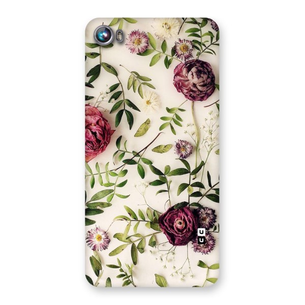 Vintage Rust Floral Back Case for Micromax Canvas Fire 4 A107
