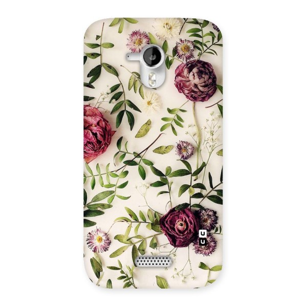 Vintage Rust Floral Back Case for Micromax Canvas HD A116
