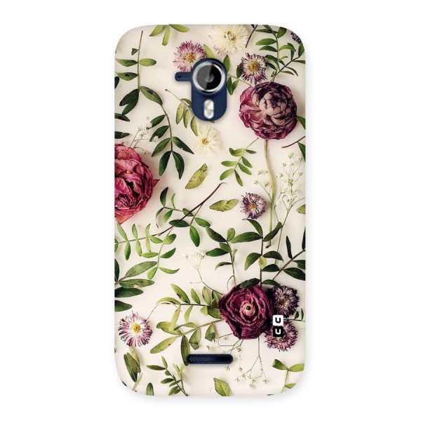 Vintage Rust Floral Back Case for Micromax Canvas Magnus A117