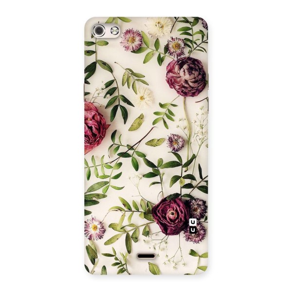 Vintage Rust Floral Back Case for Micromax Canvas Silver 5