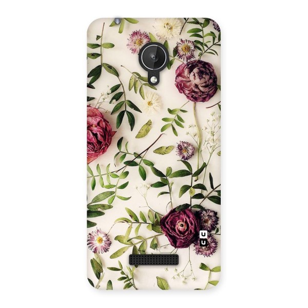 Vintage Rust Floral Back Case for Micromax Canvas Spark Q380