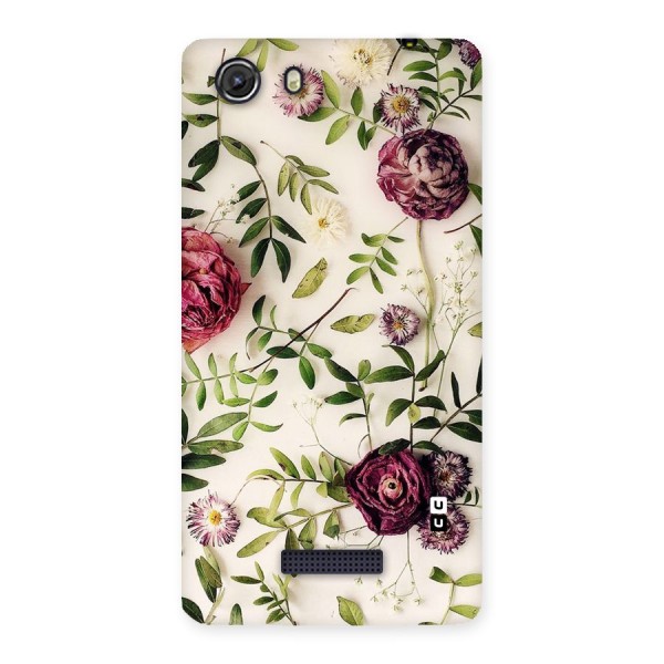 Vintage Rust Floral Back Case for Micromax Unite 3