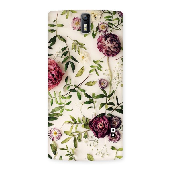 Vintage Rust Floral Back Case for One Plus One