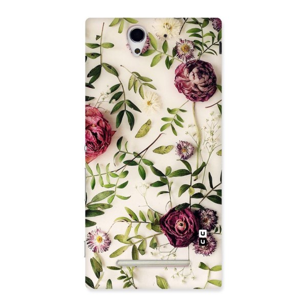 Vintage Rust Floral Back Case for Sony Xperia C3