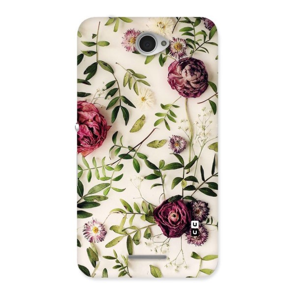 Vintage Rust Floral Back Case for Sony Xperia E4