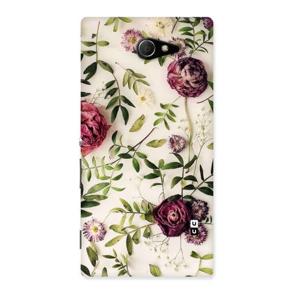 Vintage Rust Floral Back Case for Sony Xperia M2
