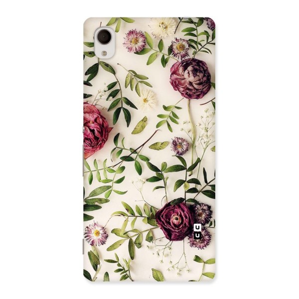 Vintage Rust Floral Back Case for Sony Xperia M4