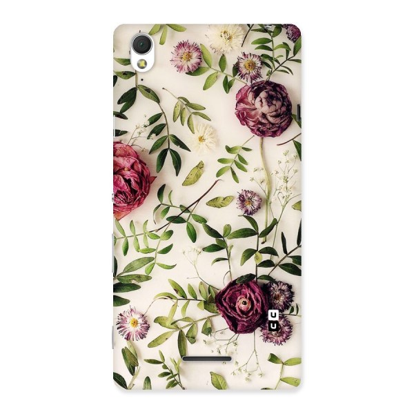 Vintage Rust Floral Back Case for Sony Xperia T3