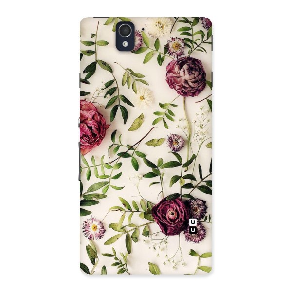 Vintage Rust Floral Back Case for Sony Xperia Z