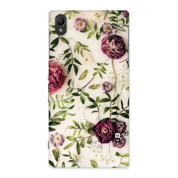 Vintage Rust Floral Back Case for Sony Xperia Z1