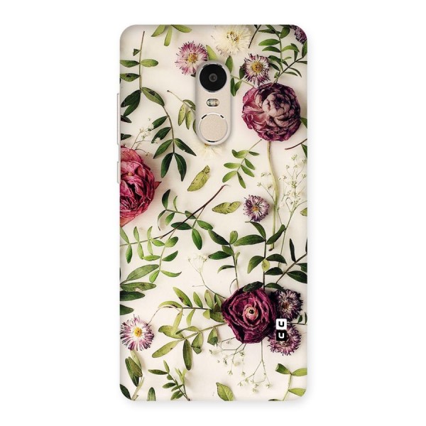 Vintage Rust Floral Back Case for Xiaomi Redmi Note 4